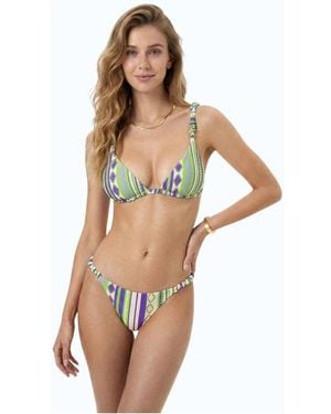 ME FUI Bikini Triangolo Fisso Mit Festem Slip Und Rüschen - Braun