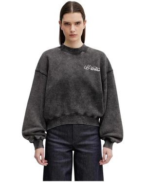 Off-White c/o Virgil Abloh Hoodies & Sweatvesten ,Zwart ,Katoen Off Marker Sweatshirt