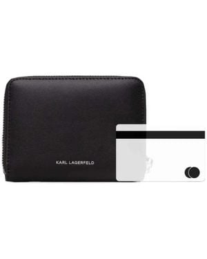 Karl Lagerfeld K/Circle Small Zip Wallet - Zwart