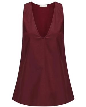 Ruohan Sleeveless Tops - Rojo