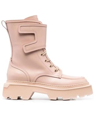 Santoni Lace-Up Boots - Brown