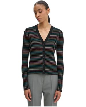 Paul Smith Gestreepte Gebreide Vest - Zwart