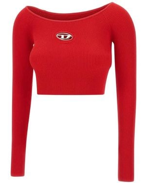 DIESEL Round-Neck Knitwear - Red