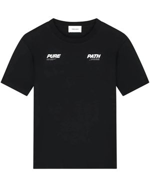 Pure Path Tops ,Zwart ,Katoen Pure T-Shirt