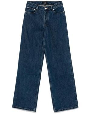 A.P.C. Elisabeth Denim Jeans Met Contraststiksels - Blauw