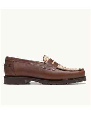 Kleman Schoenen ,Bruin ,Leer Padror Loafer