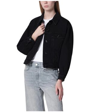 Anine Bing Denim Jackets - Negro