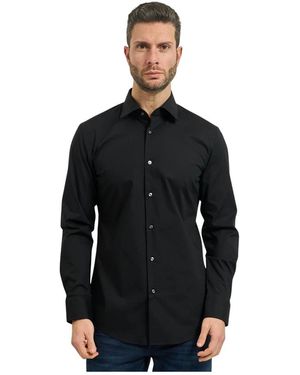 HUGO Overhemden ,Zwart ,Katoen H-Hank Shirt