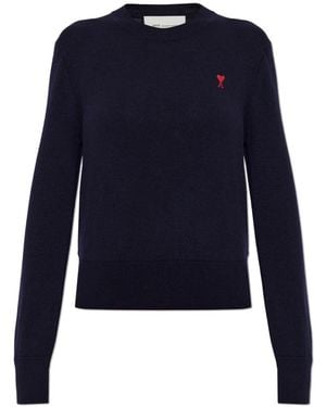 Ami Paris De Coeur Knit Sweater - Blauw