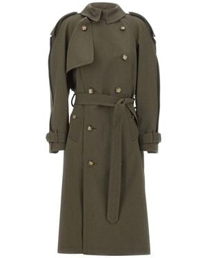 Victoria Beckham Trench Coats - Green