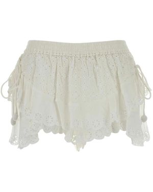 Isabel Marant Rokken ,Wit ,Polyester Neis Shorts