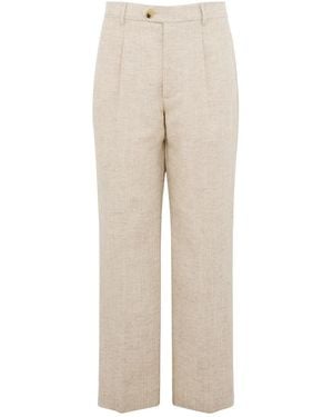Amaranto Straight Trousers - Natural