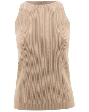 D.exterior Sleeveless Tops - Natural
