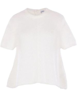 Loewe Truien & Vesten ,Wit ,Wol Trui Met Korte Mouwen