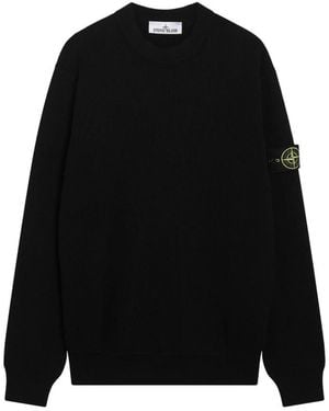 Stone Island Rundhals-Sweatshirt - Schwarz