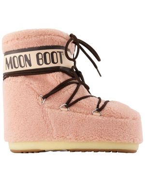 Moon Boot Icon Low Fleece - Roze