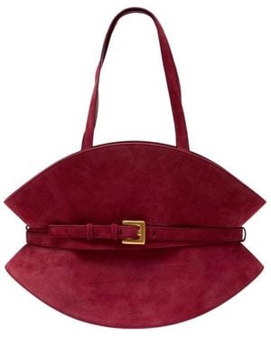 Balmain Tassen ,Rood ,Suède Suède Schoudertas