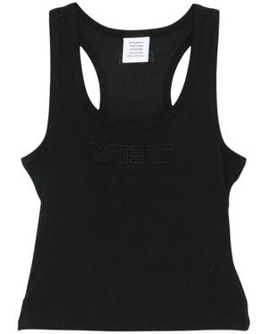 Vetements Sleeveless Tops - Black