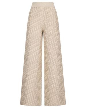 Dior Broeken ,Kasjmier Reversible Flared Pants - Naturel