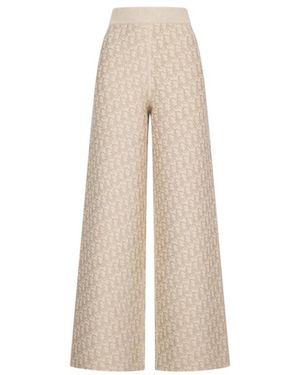 Dior Broeken ,Kasjmier Reversible Flared Pants - Naturel