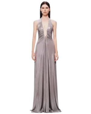 Misha Kleedjes ,Grijs ,Rayon Jeniffer Foil Jersey - Paars