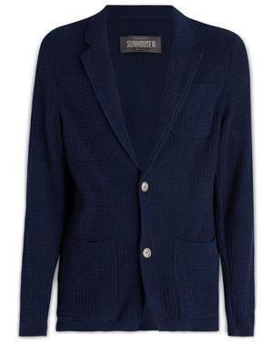 SUNHOUSE Jassen ,Blauw ,Leer Edo Blazer