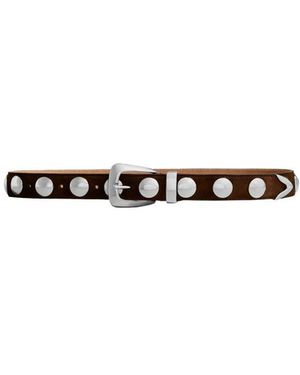 KHAITE Studded Zilveren Riem - Wit