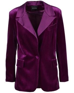 ACTUALEE Giacca elegante in poliestere ed elastan - Viola