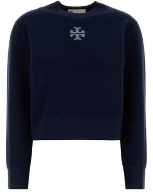 Tory Burch Round-Neck Knitwear - Azul