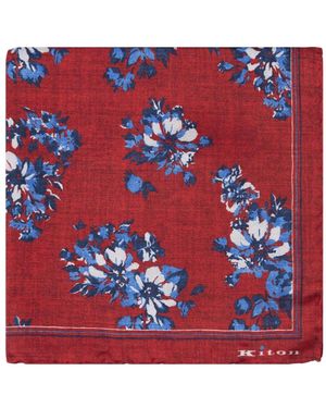 Kiton Silky Scarves - Rood