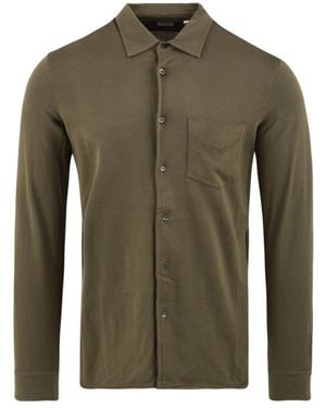 Aspesi Overhemden ,Groen ,Katoen Cotton Jersey Shirt