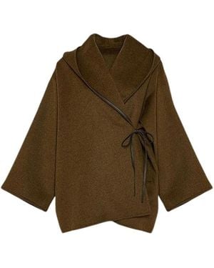 Yves Salomon Single-Breasted Coats - Marrón