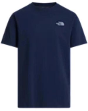 The North Face Fitness ,Blauw ,Katoen Mountain Sketch Regular T-Shirt Met Korte Mouwen