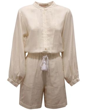 EMMA & GAIA Jumpsuits & Playsuits ,Wit ,Katoen 35Ep 610 Emma Katoenen Jumpsuit - Naturel