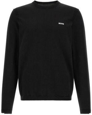 HUGO Truien & Vesten ,Zwart ,Katoen Ever Crew Neck Sweater