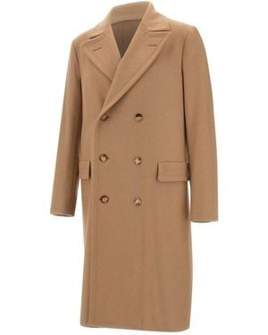 Boglioli Double-Breasted Coats - Brown