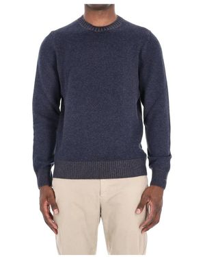 Barba Napoli Blauer Pullover Aus Wollmischung