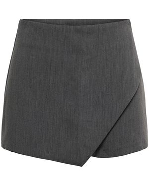 ONLY Rokken ,Grijs ,Leer Onlmist-Yasmine Mini Rok