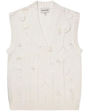 Munthe V-Neck Knitwear - Blanco
