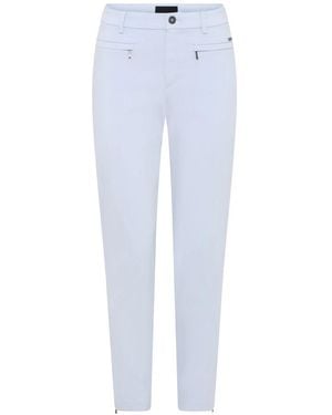 Cro Broeken ,Blauw ,Leer Slim-Fit Broeken