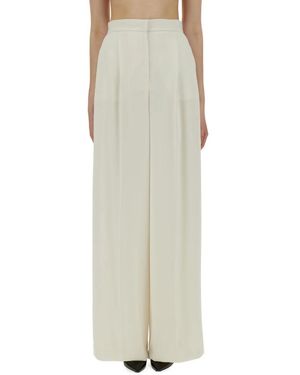Max Mara Broeken ,Polyester Wijde Broek - Metallic