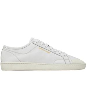 Saint Laurent Schoenen ,Wit ,Leer Gym Sneakers Van Glad Leer