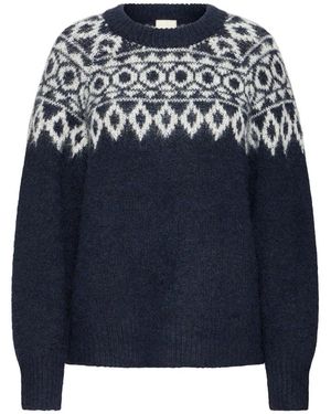 Ichi Round-Neck Knitwear - Azul