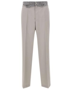 MM6 by Maison Margiela Straight Trousers - Grey