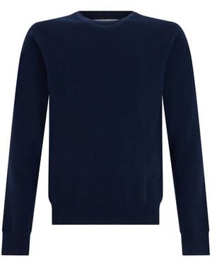 Comme des Garçons Gerippter strickwollpullover - Blau