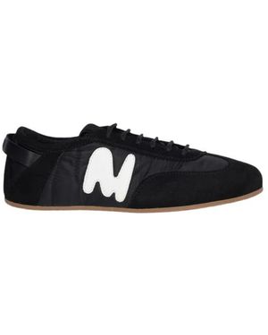 MSGM Super Platte Suède Sneakers - Zwart