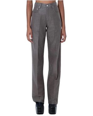 Rick Owens Straight Trousers - Gris