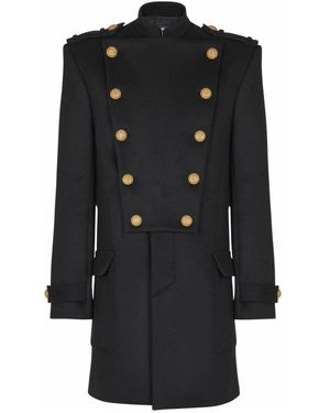 Balmain Double-Breasted Coats - Zwart