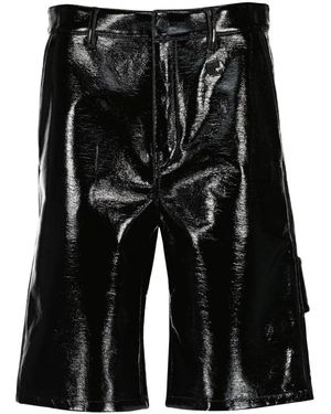 Courreges Hammer Vinyl Shorts - Zwart