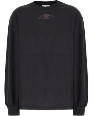 Ganni Long Sleeve Tops - Nero